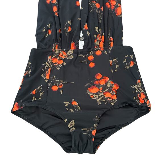 COCOSHIP Retro One Piece Halter Backless High Waist Pin Up Swimsuit Sz 14, NWT - Picture 3 of 8